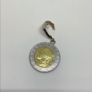 Italian Lira Coin Pendant